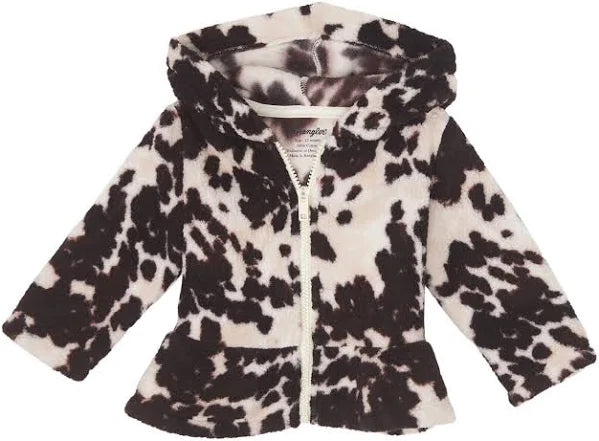 Wrangler Sherpa Cow print Jacket with Hood