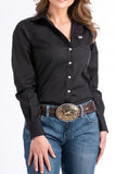 CINCH - Women's Solid Black Button Down Western Shirt #MSW9164027