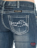 COWGIRL TUFF - Women's Edgy Jeans #C01-JEDGYJ-MWH